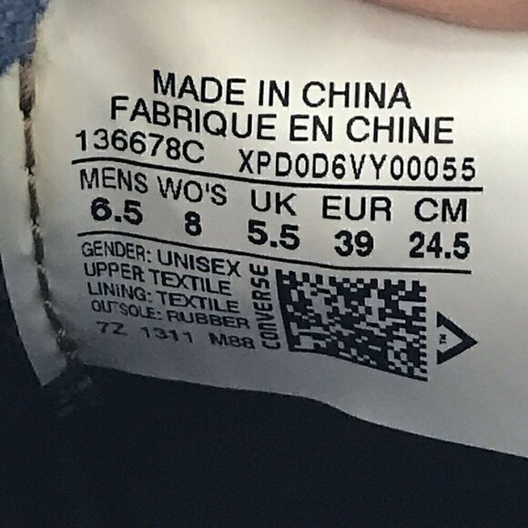 Converse Jack Purcell Blue Denim Sneakers Shoes - Picture 7 of 7